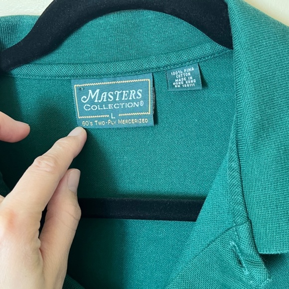 Masters Colletion 2 Ply Pima Cotton Polo Shirt - Men's Size Large - Green - Picture 3 of 9